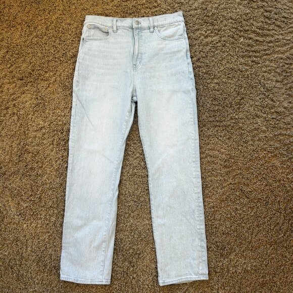 MADEWELL 90's Straight Jeans in Women's Size 30 Light Wash High Rise - Picture 2 of 6